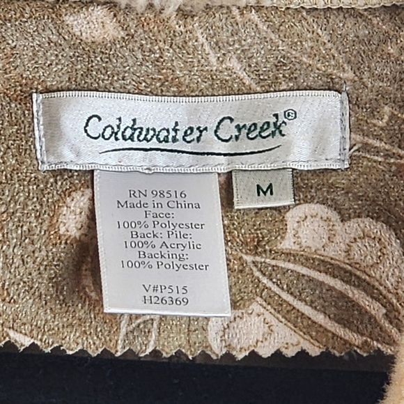 Coldwater Creek vest size M women faux suede fur pockets - Picture 2 of 9